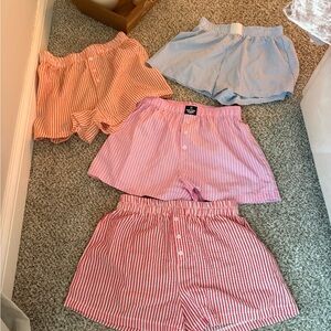 Striped Cotton Shorts Set